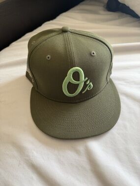 Lids Olive Green Baseball Cap with Light Green Embroidered Logo